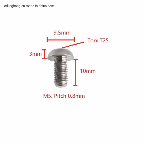 고품질 장착 나사 로터 빌드 M3 M6 T25 M5X10 티타늄 알루미늄 컬러 팬 플랫 헤드 볼트 나사